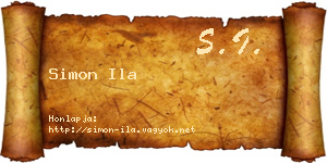 Simon Ila névjegykártya